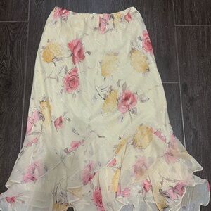 Floral Cream Skirt